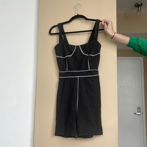 WeWoreWhat Black Corset Jumpsuit M